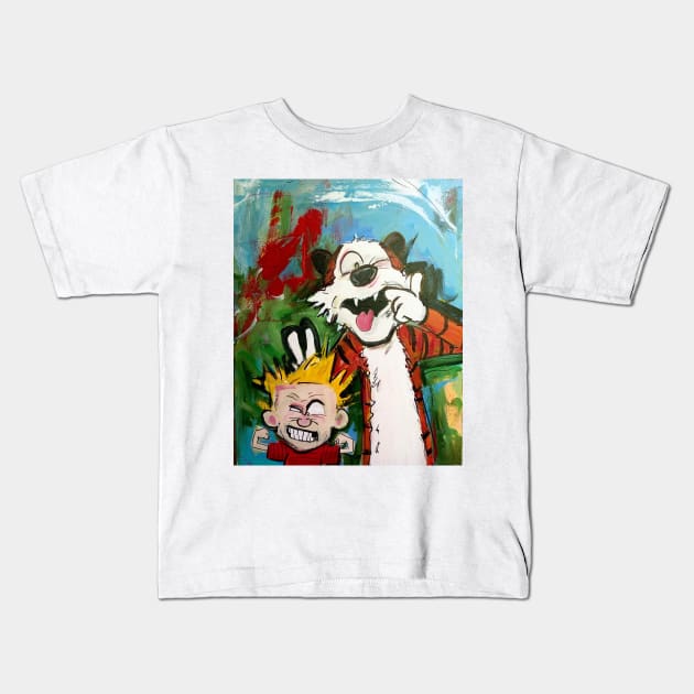 Calvin & Hobbes Kids T-Shirt by Anthony Statham